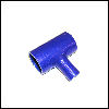 Silicone hose, T-piece, 32mm blue