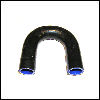Silicon hose 180°, 16mm black