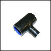 Silicone hose, T-piece, 32mm black