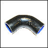 Silicone hose 90°,  6,5mm black